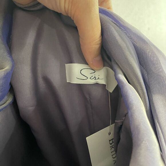 Siri Gowns Violet Silk Chiffon Concerto Gown Style 9305 Sz 12 - Picture 8 of 9